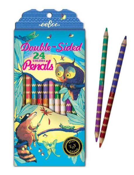 Racoon & Owl Double Sided Color Pencils