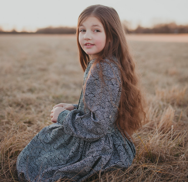 The Sylvia Dress in Seigaiha
