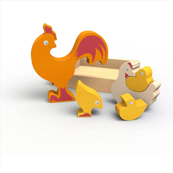 Wooden Chicken Family Puzzle