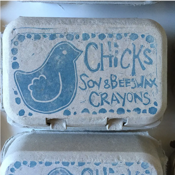 Soy and Beeswax Chick Crayons in Carton