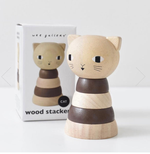 Wee Gallery Wood Cat Stacker